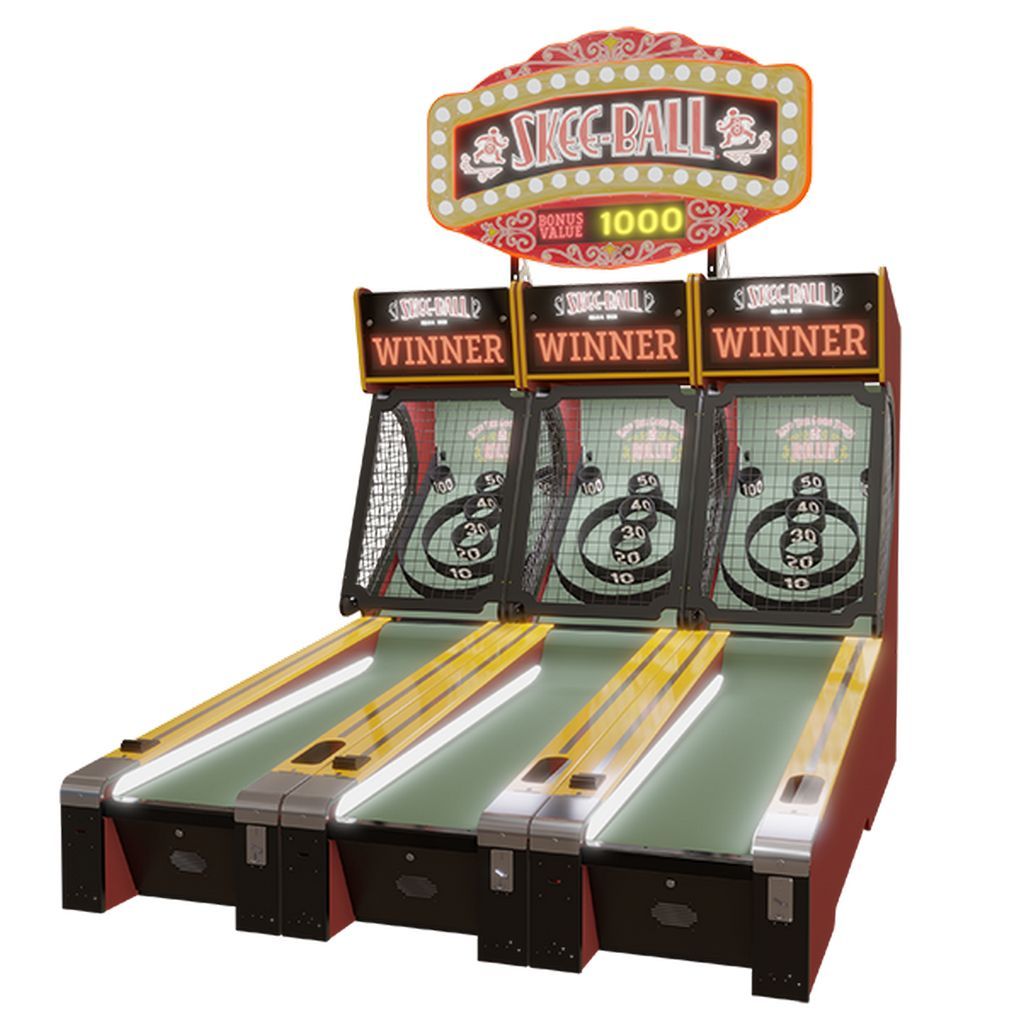 Skeeball Classic (shown as 3 units with mega marquee) - Click Image to Close